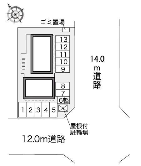 ★手数料０円★石狩市樽川三条２丁目　月極駐車場（LP）